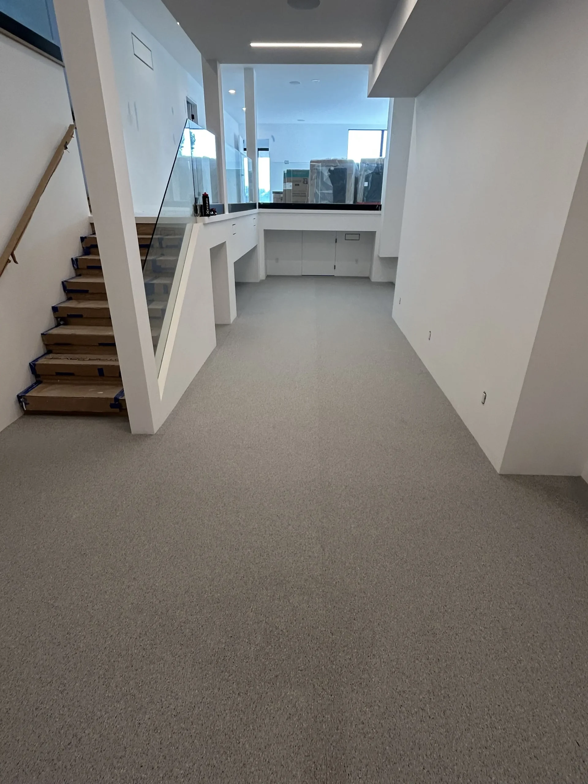 Installation de plancher de gym en caoutchouc